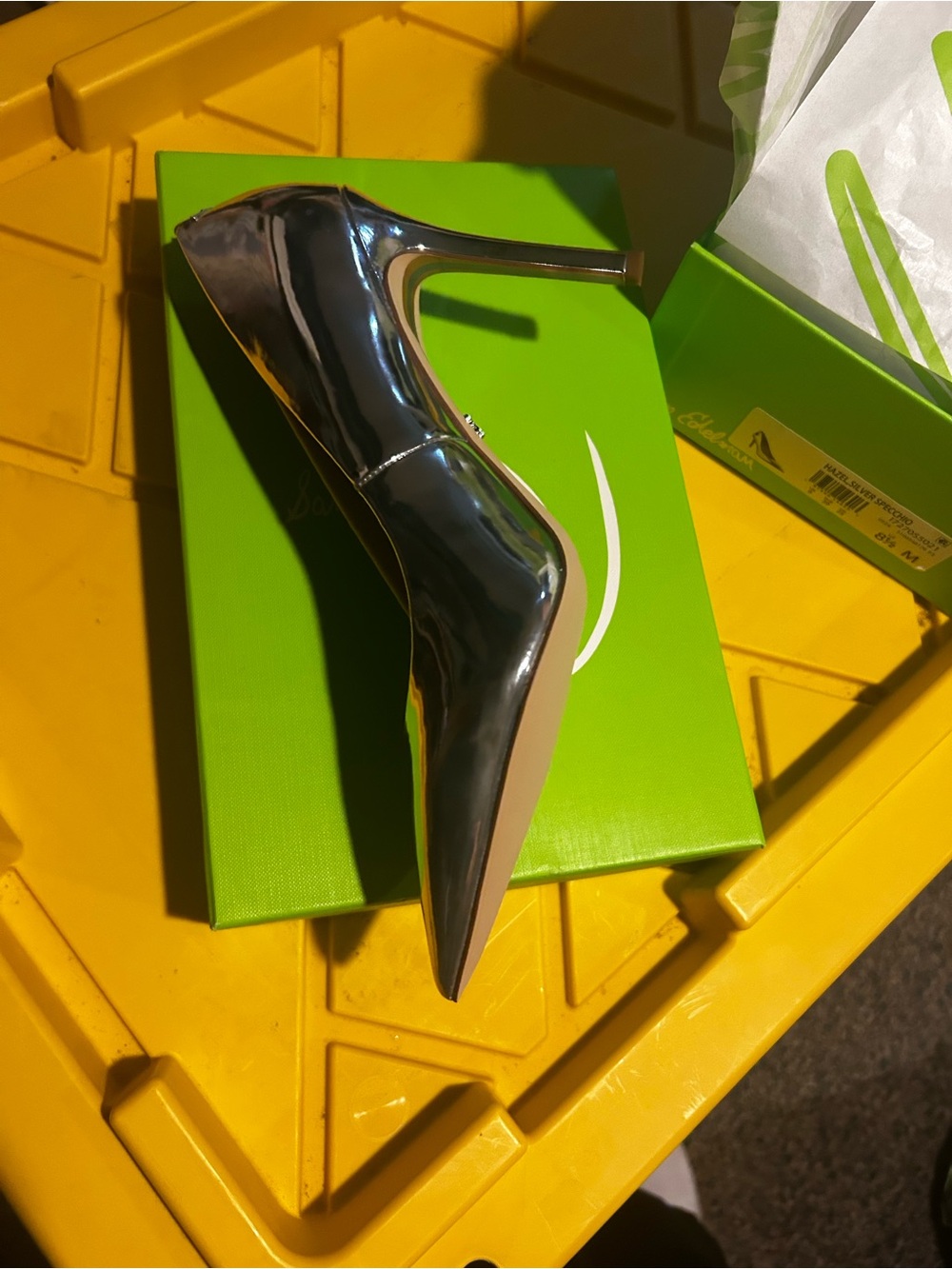 Sam Edleman Silver Pointed-Toe Stiletto Pump - Women - Picture 3 of 7